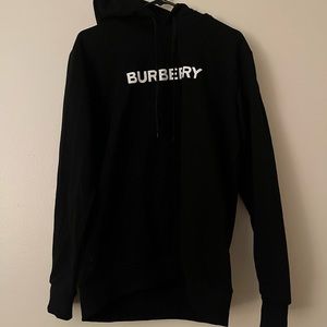 Authentic Burberry men's black hoodie